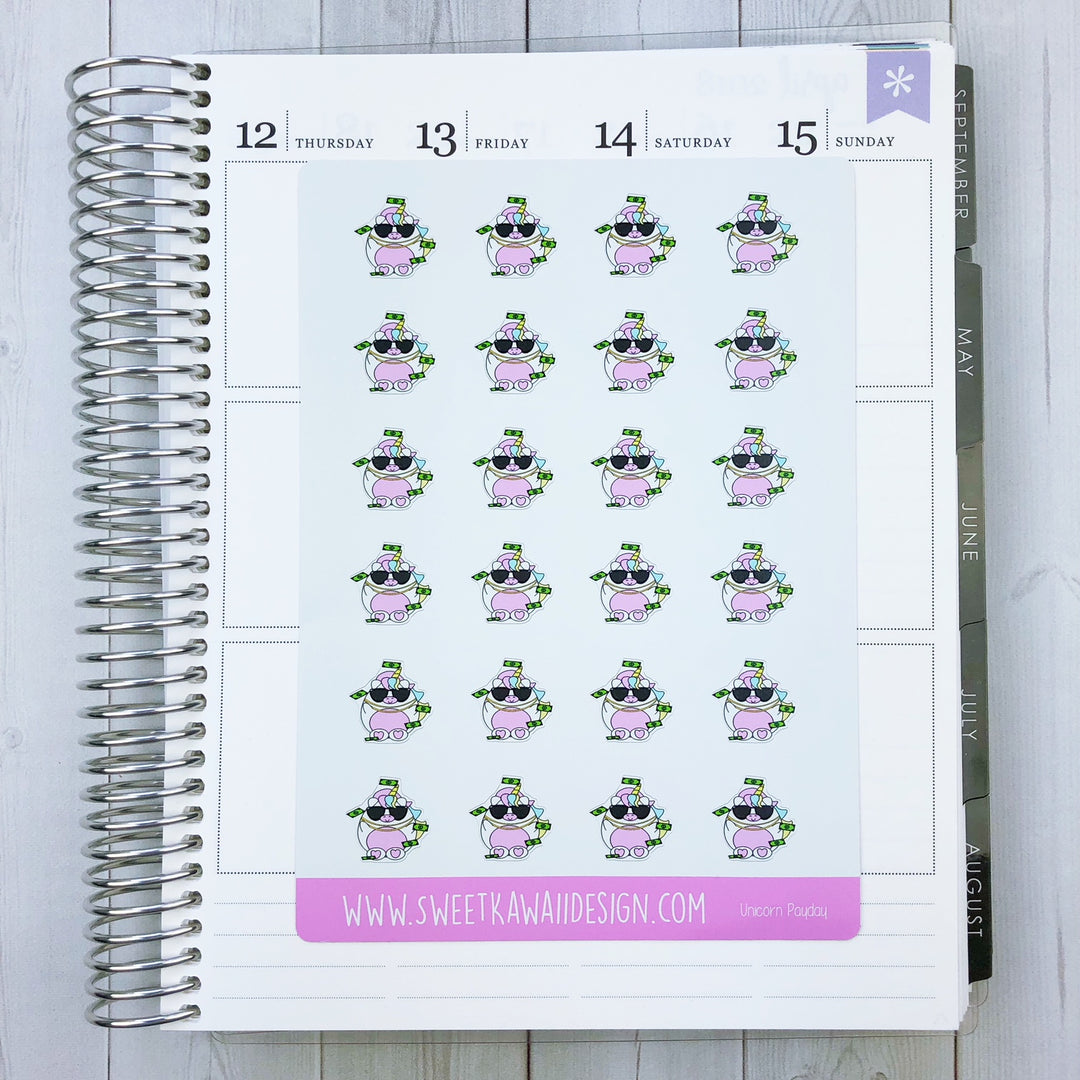 Kawaii Unicorn Stickers - Different Options Available