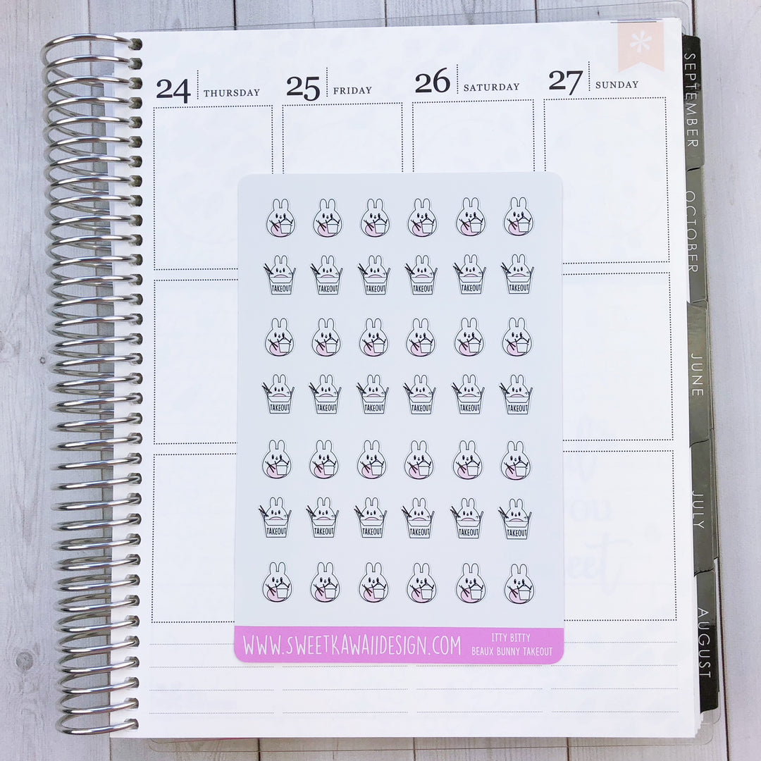 Kawaii Beaux Bunny Stickers - Takeout