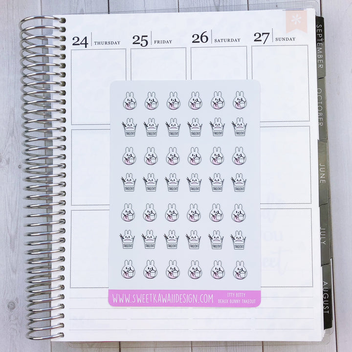 Kawaii Beaux Bunny Stickers - Takeout