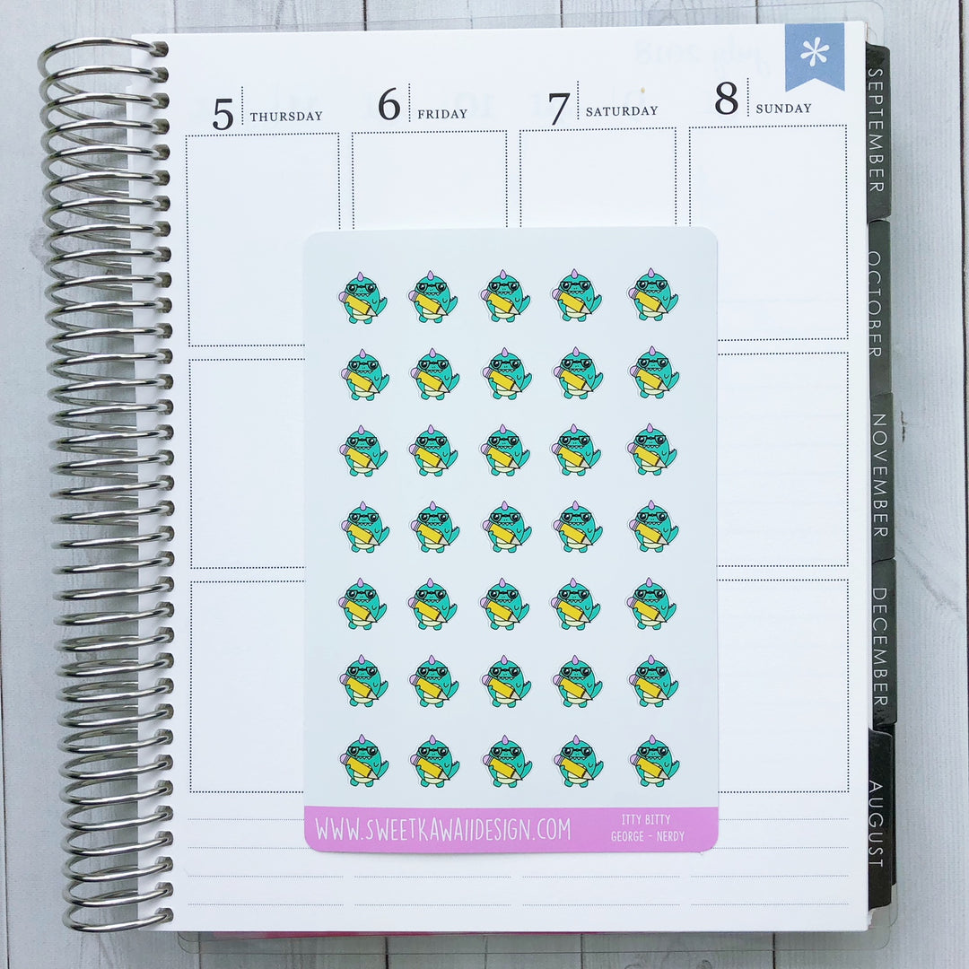 Kawaii George Stickers - Nerdy