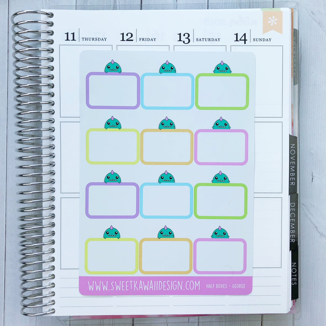 Kawaii Half Box Stickers - George