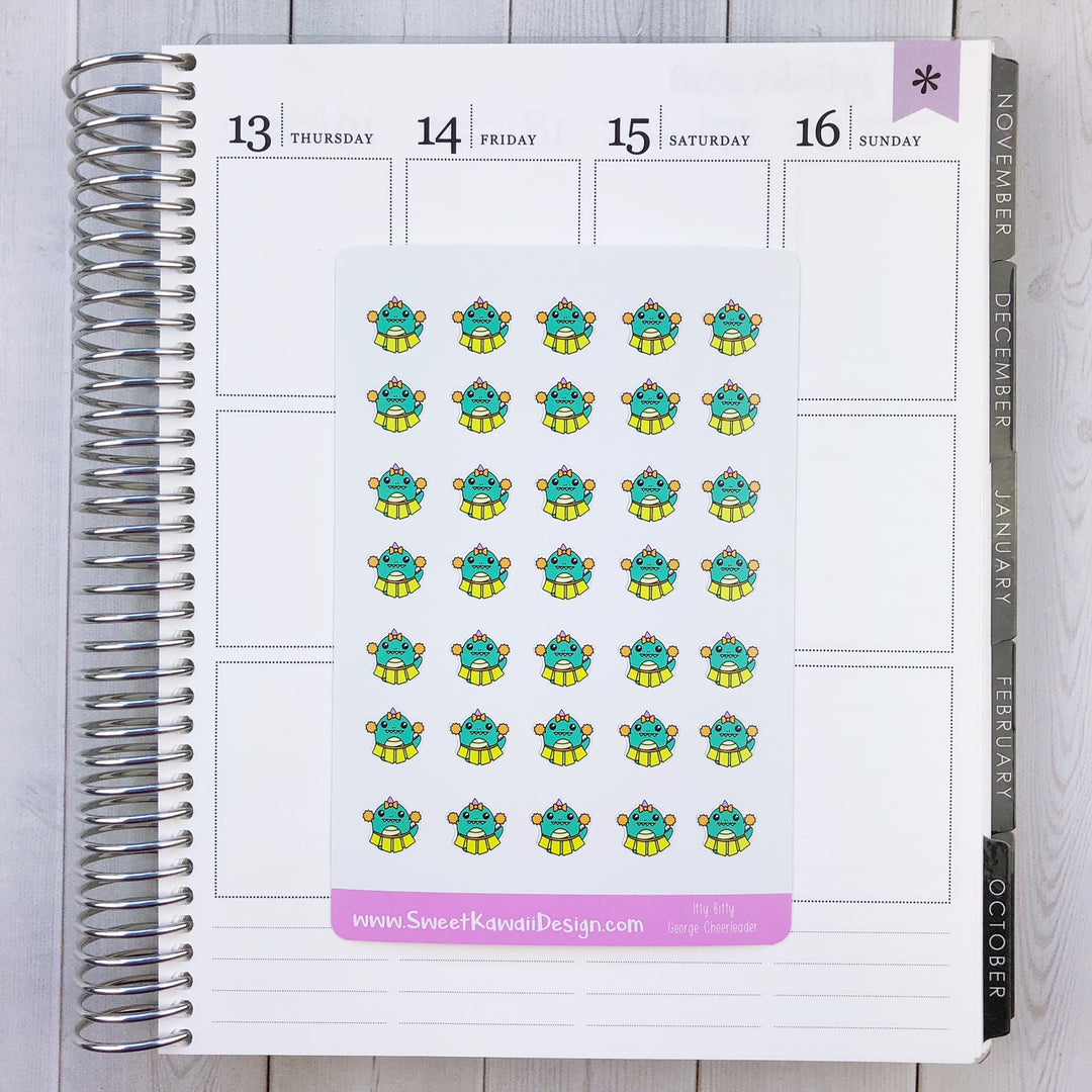 Kawaii George Stickers - Cheerleader