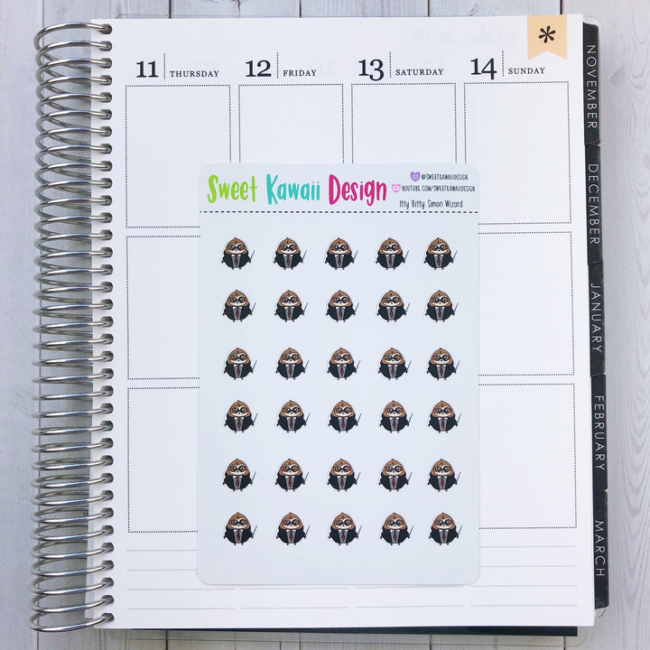 Kawaii Simon Stickers - Wizard