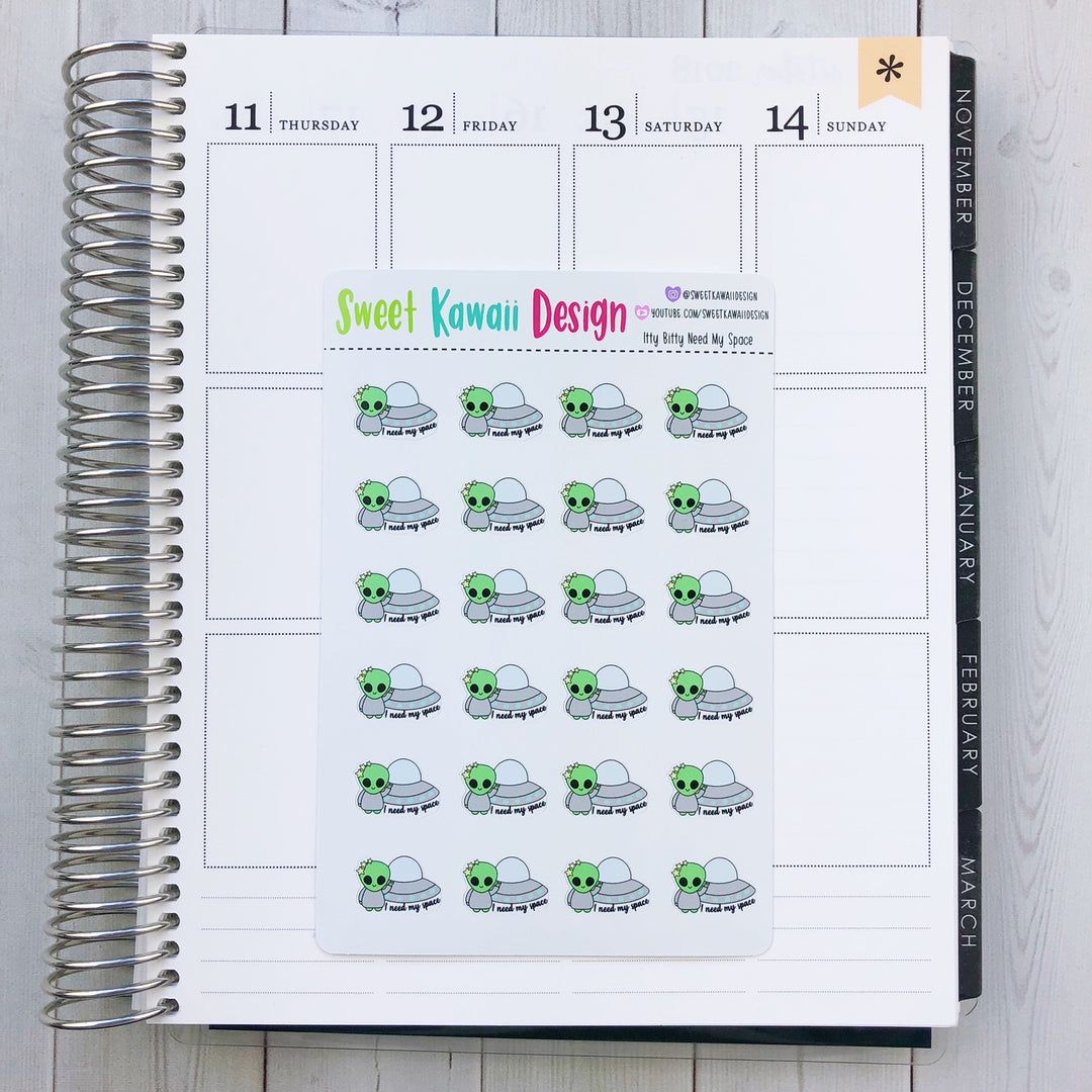 Kawaii Need My Space Stickers