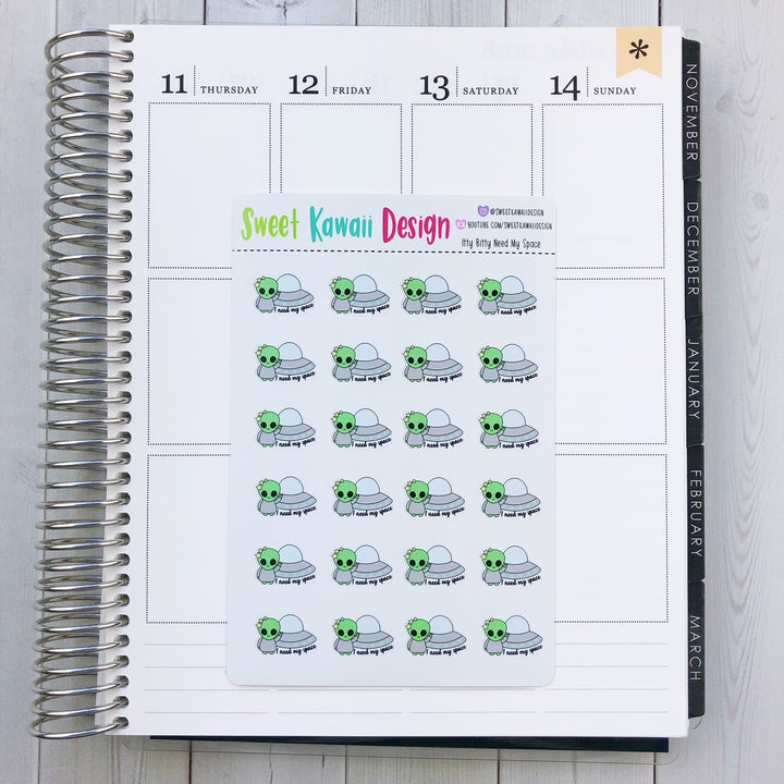 Kawaii Need My Space Stickers