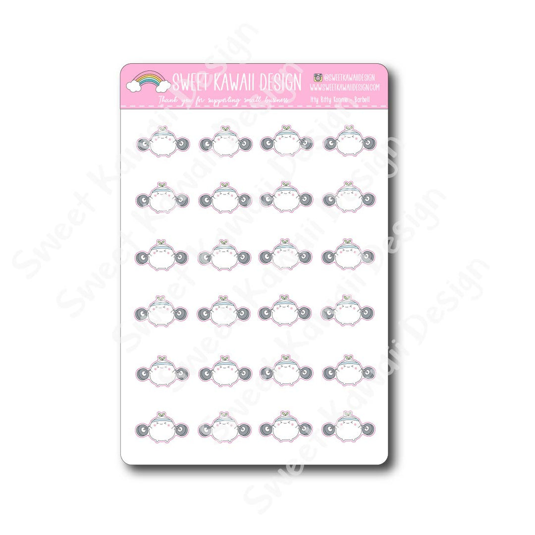 Kawaii Konnie Stickers - Barbell