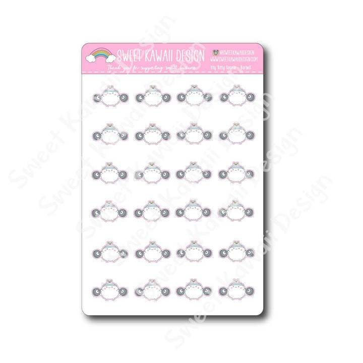 Kawaii Konnie Stickers - Barbell