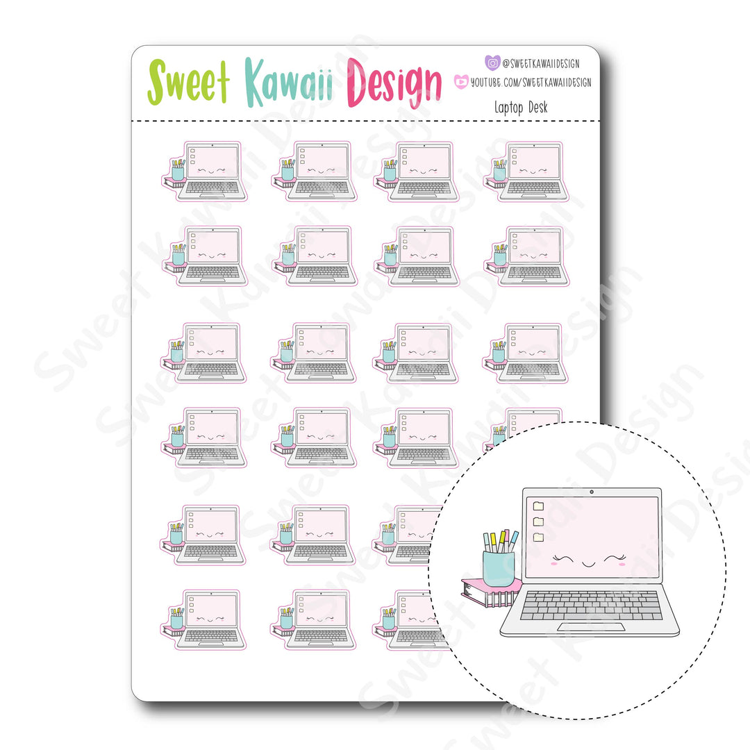 Kawaii Laptop Desk Stickers