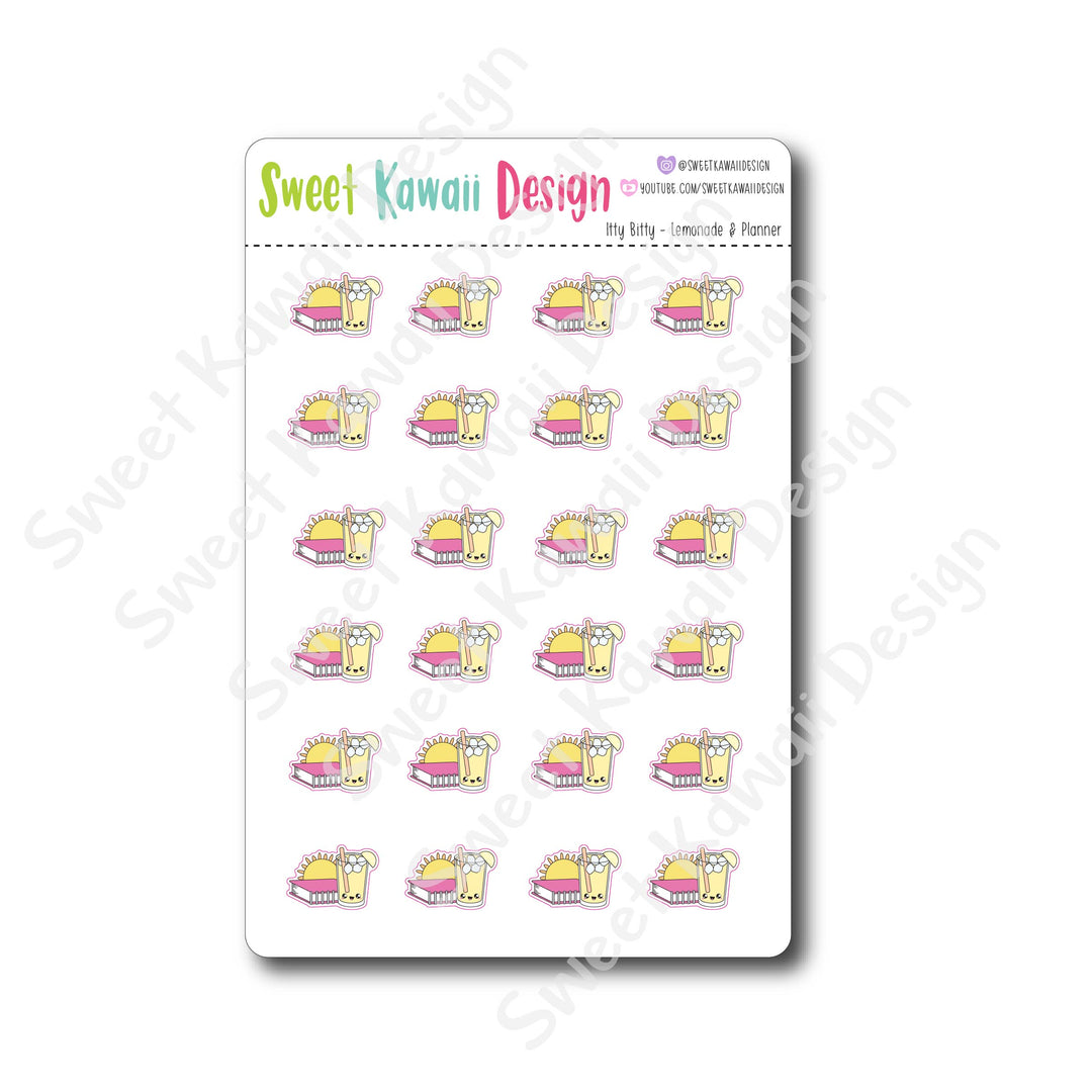 Kawaii Lemonade and Planner Stickers