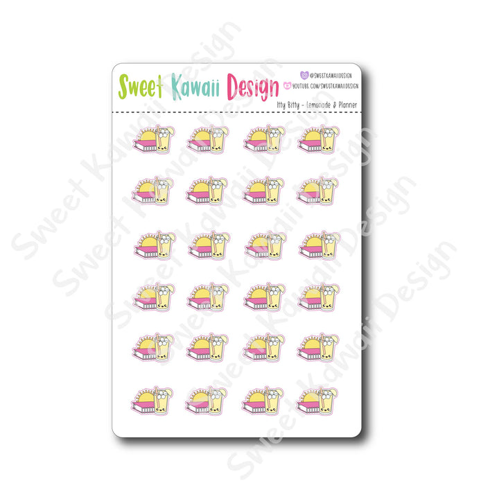 Kawaii Lemonade and Planner Stickers