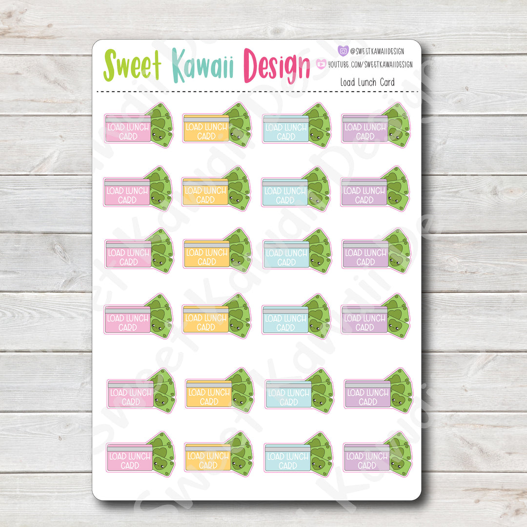 Kawaii Load Lunch Card Stickers
