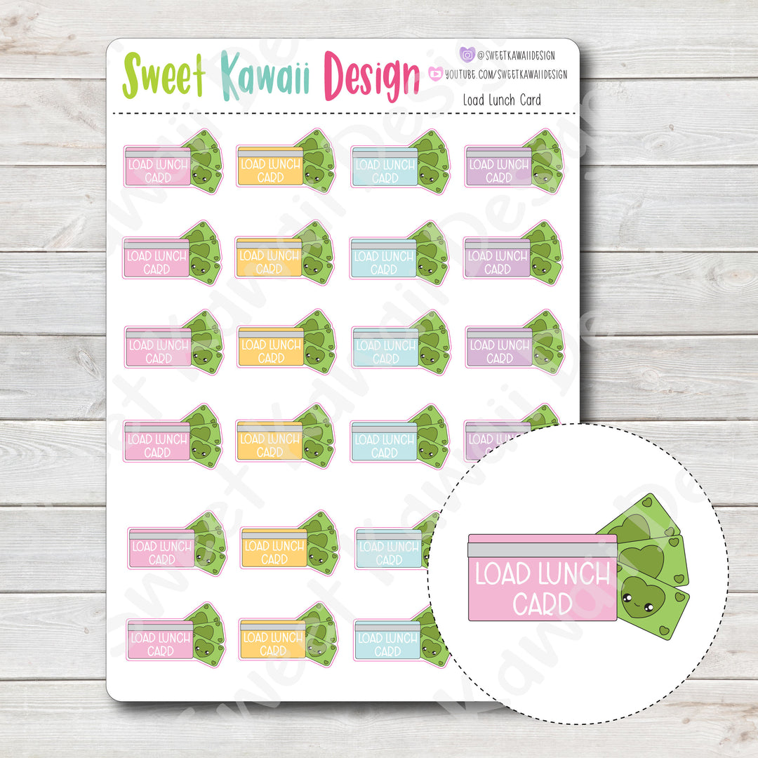 Kawaii Load Lunch Card Stickers