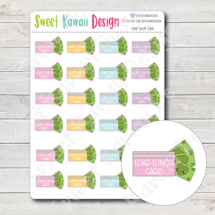 Kawaii Load Lunch Card Stickers