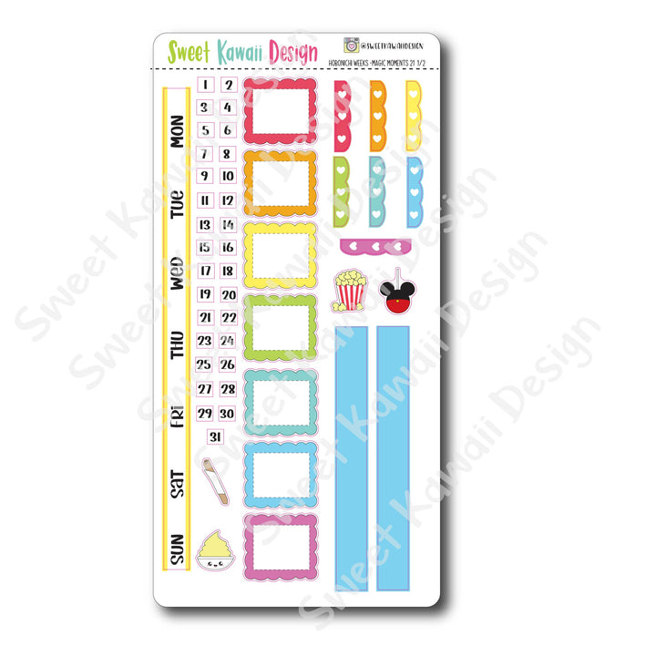 Kawaii Hobonichi Weeks Stickers - Magic Moments 21