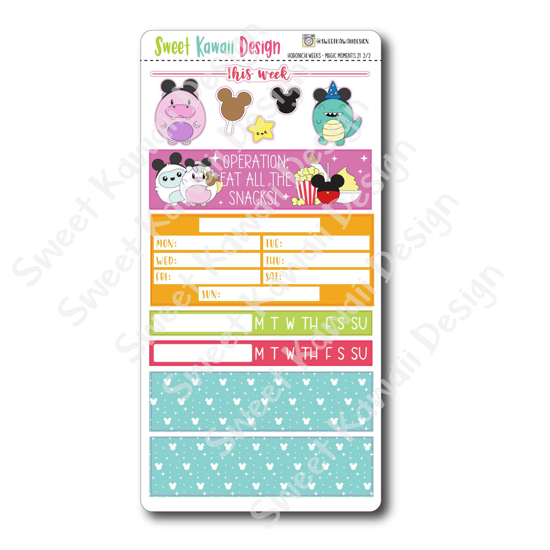 Kawaii Hobonichi Weeks Stickers - Magic Moments 21