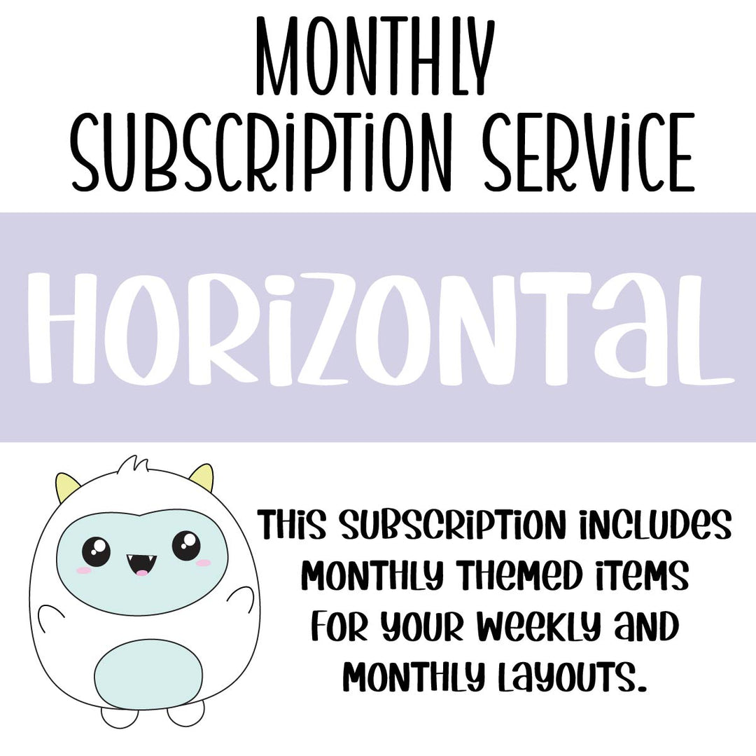 SUBSCRIPTION - HORIZONTAL Monthly & Monthly Overview Kit (DO NOT PURCHASE WITH OTHER ITEMS