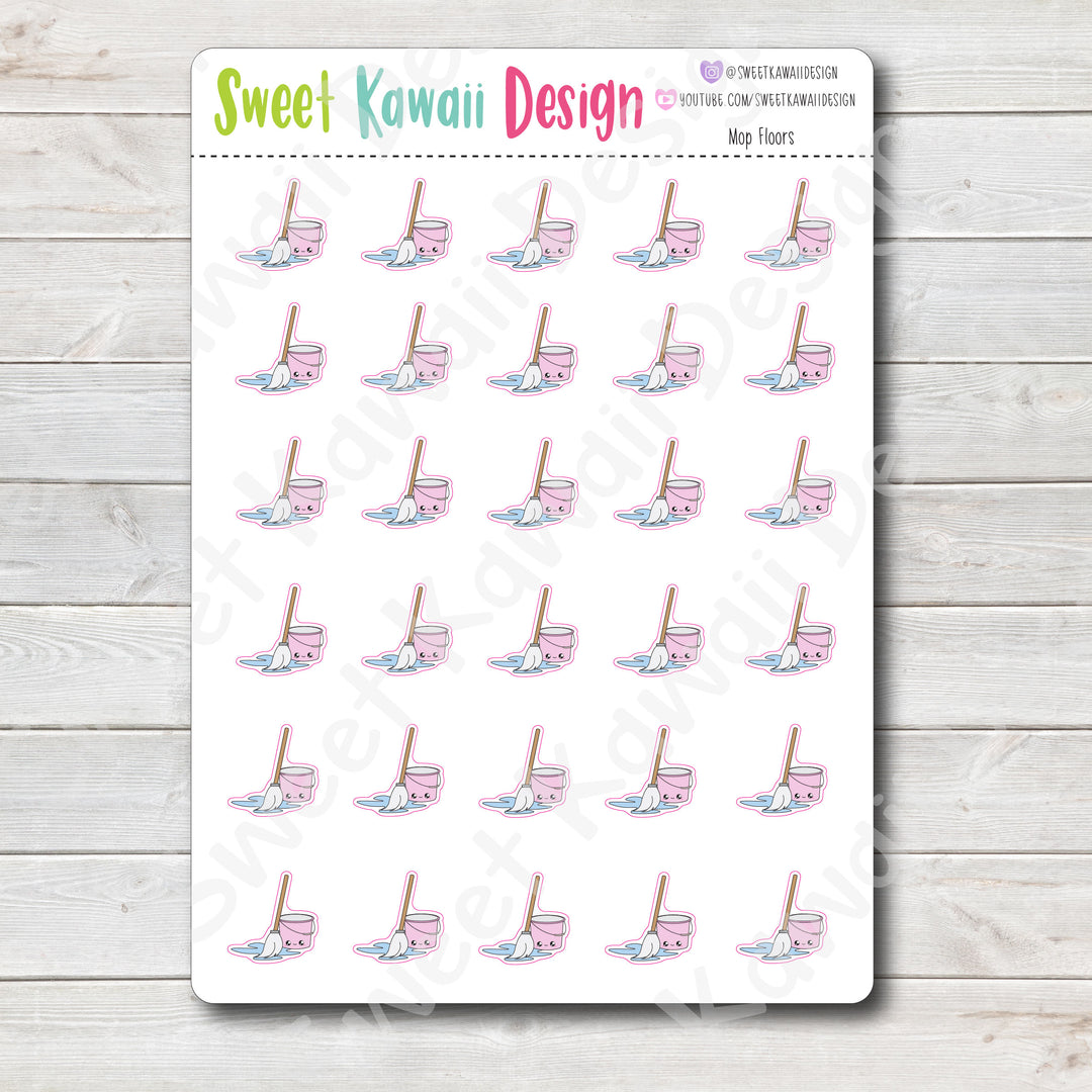 Kawaii Mop Stickers