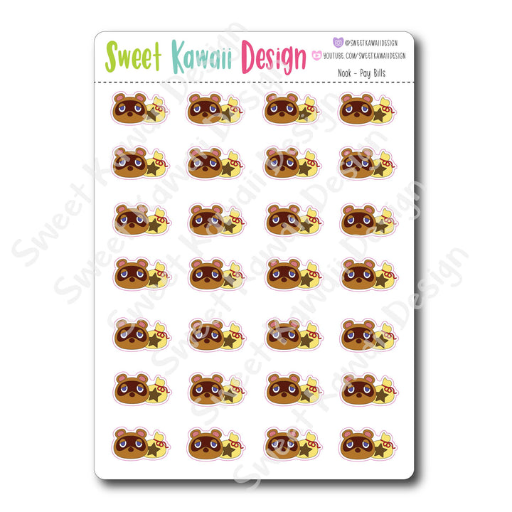 Kawaii Nook - Pay Bill Stickers