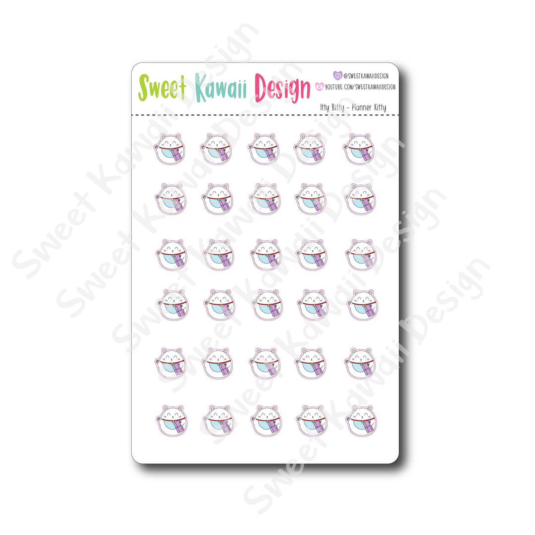 Kawaii Planner Kitty Stickers