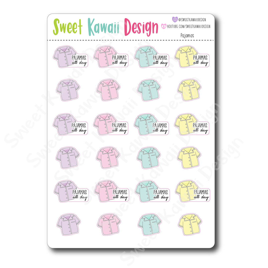 Kawaii Pajama Stickers