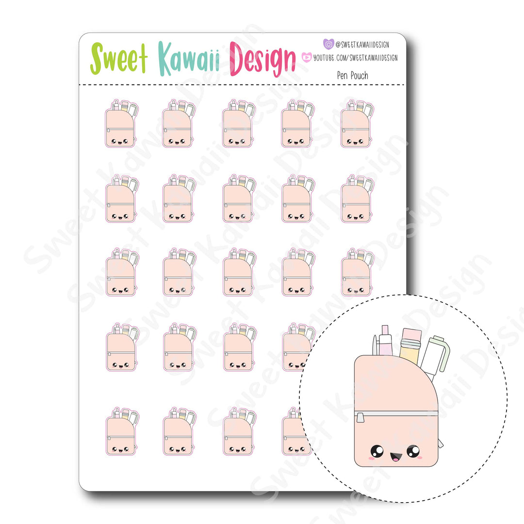 Kawaii Pen Pouch Stickers