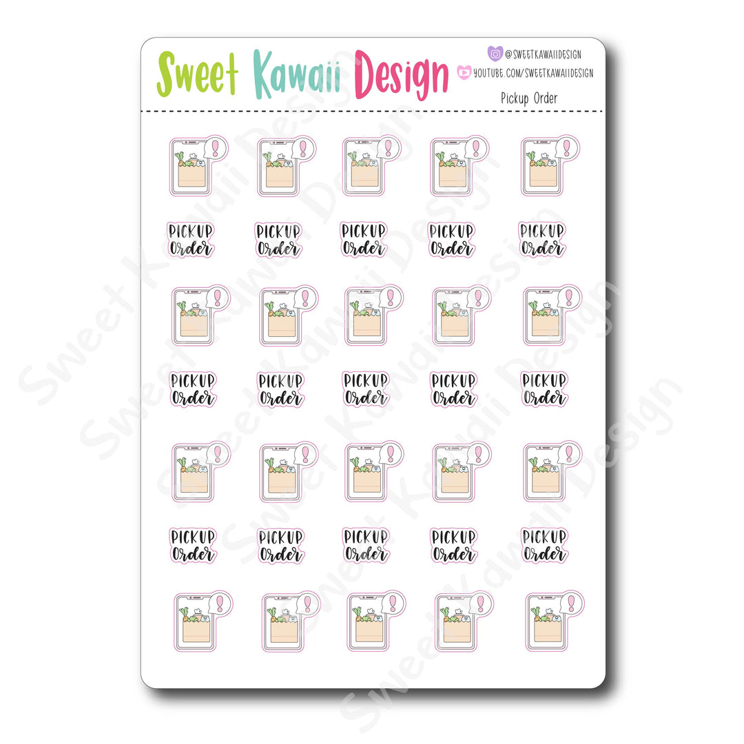 Kawaii Pickup Order Stickers