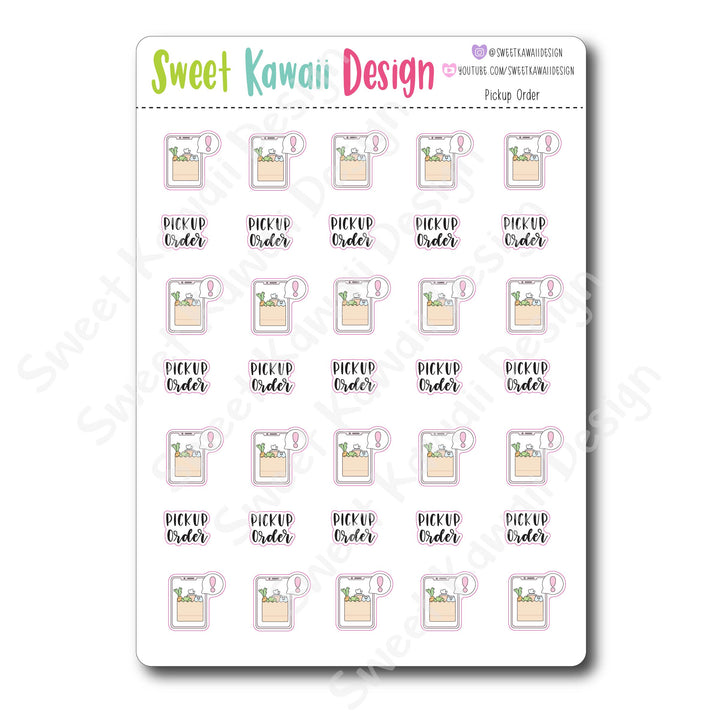 Kawaii Pickup Order Stickers