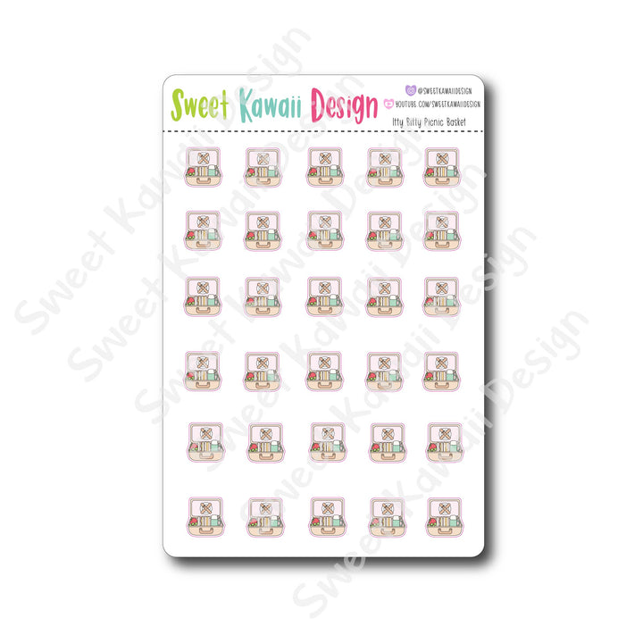 Kawaii Picnic Basket Stickers