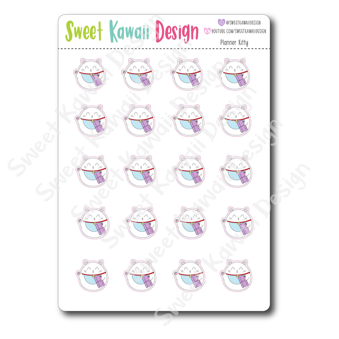 Kawaii Planner Kitty Stickers