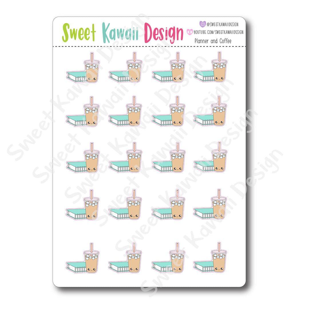 Kawaii Planner and Coffee Stickers