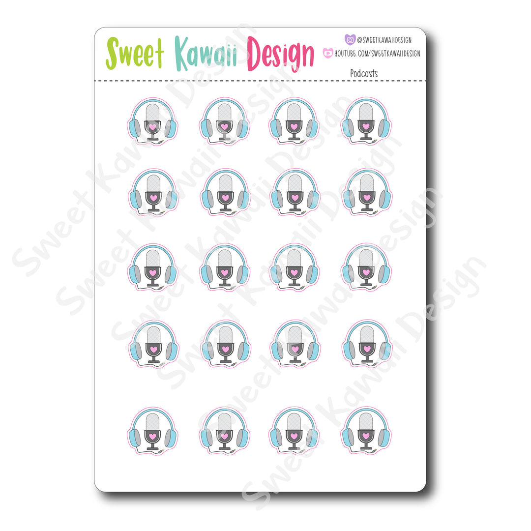 Kawaii Podcast Stickers