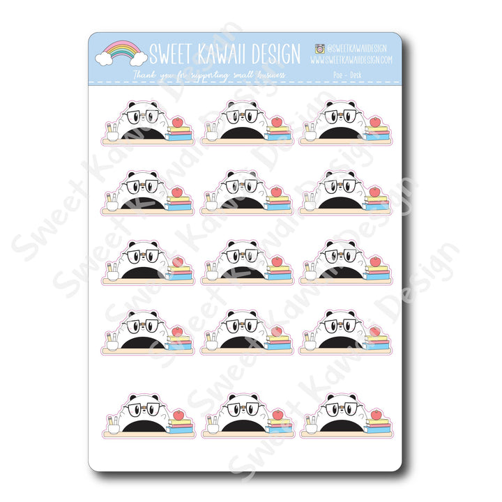 Kawaii Poe Stickers - Desk