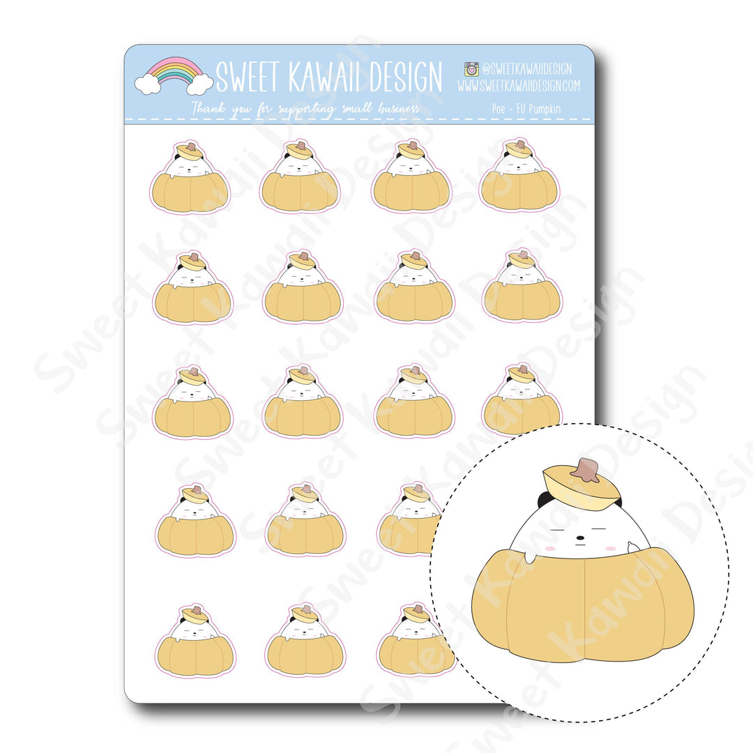 Kawaii Poe Stickers - FU Pumpkin