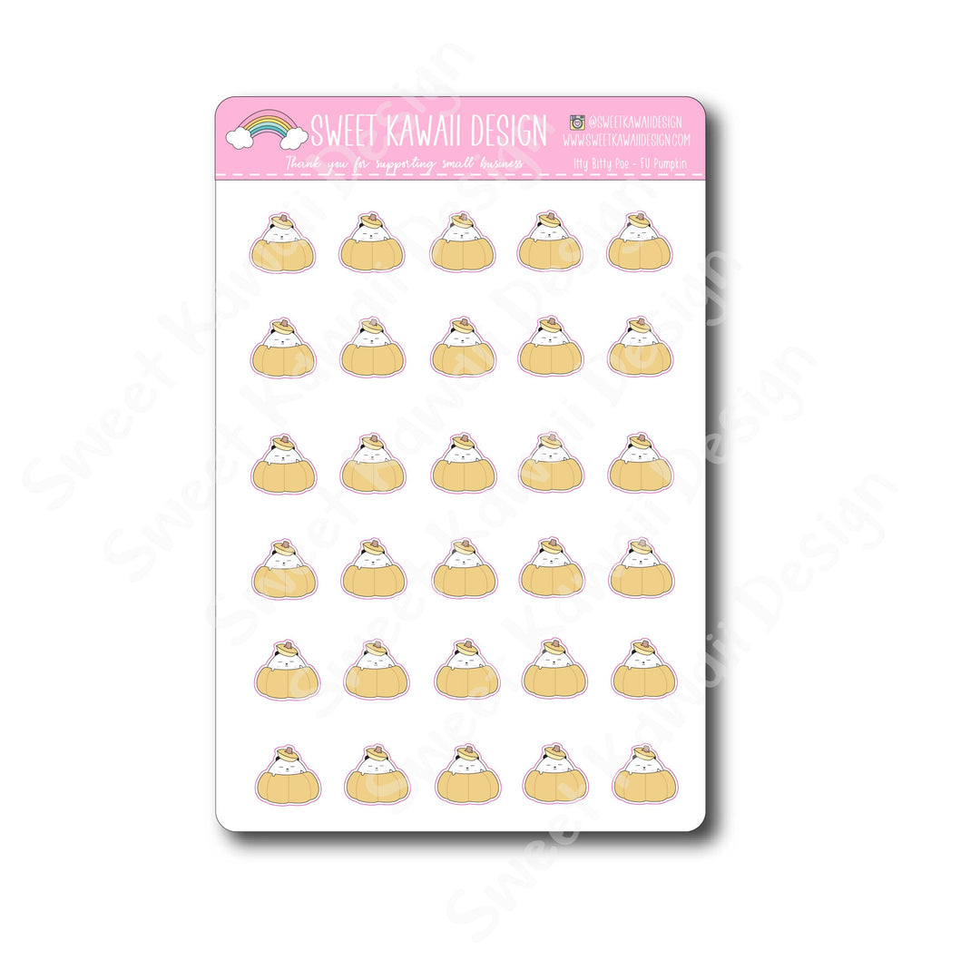 Kawaii Poe Stickers - FU Pumpkin