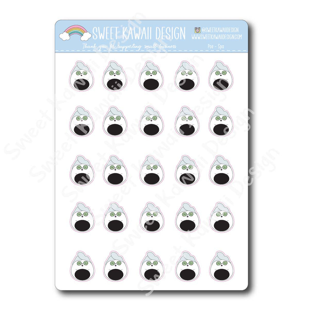Kawaii Poe Stickers - Spa