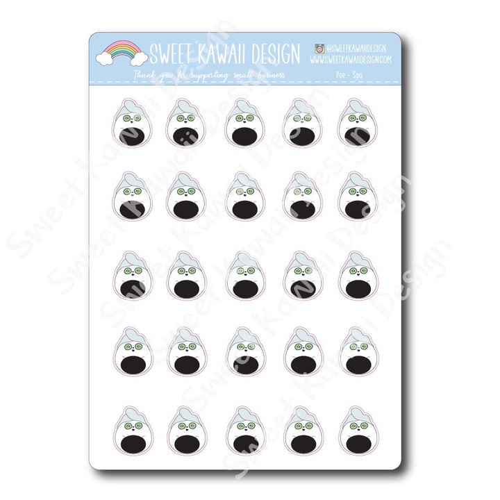 Kawaii Poe Stickers - Spa