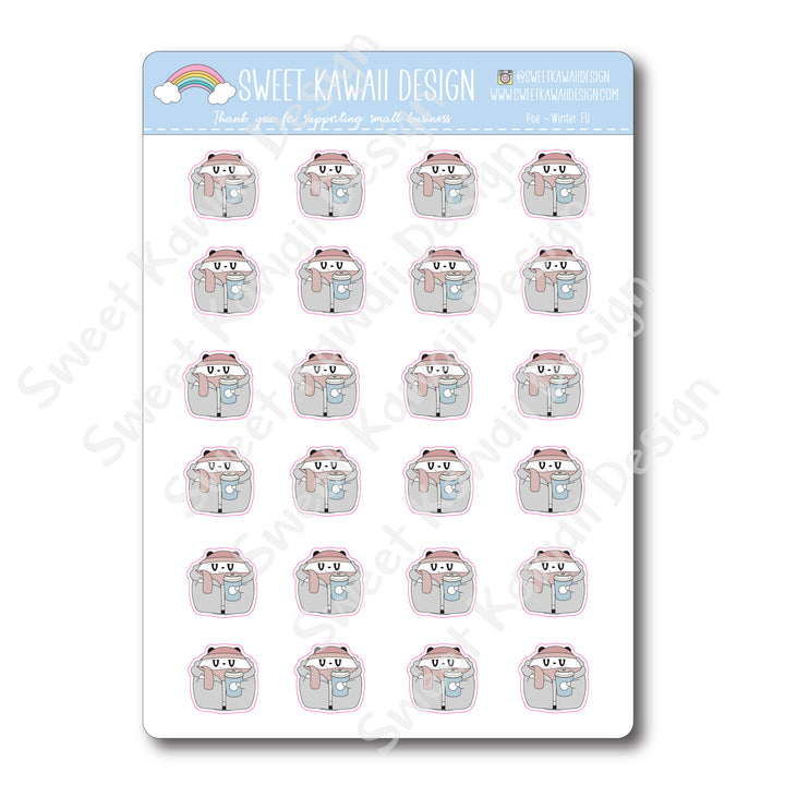 Kawaii Poe Stickers - Winter FU