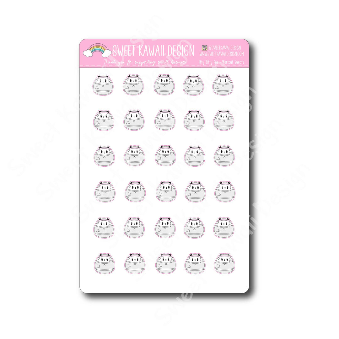 Kawaii Poe Stickers - Workout Sweats