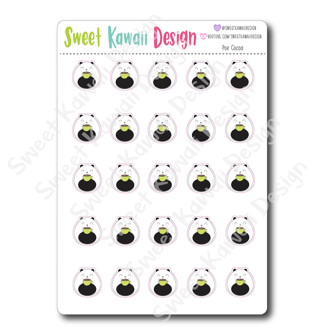 Kawaii Poe Stickers - Cocoa