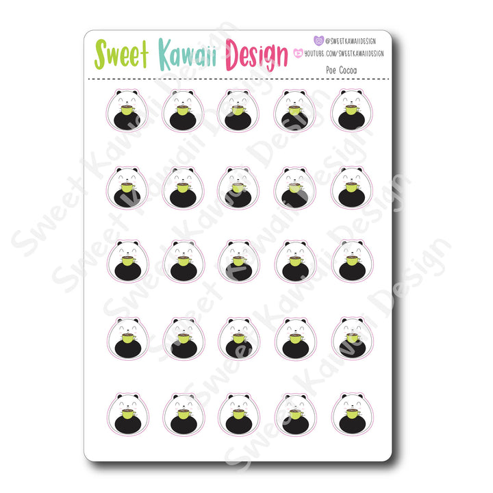 Kawaii Poe Stickers - Cocoa