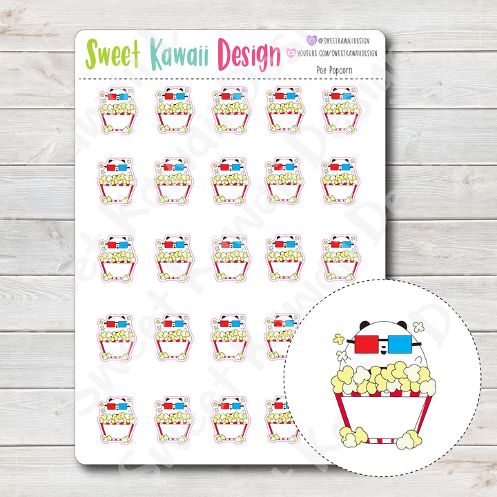 Kawaii Poe Stickers - Popcorn