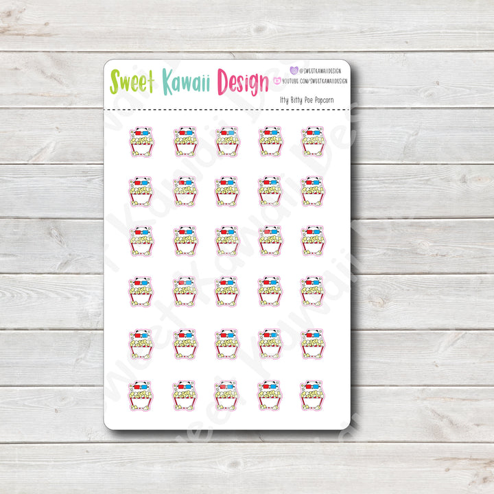 Kawaii Poe Stickers - Popcorn