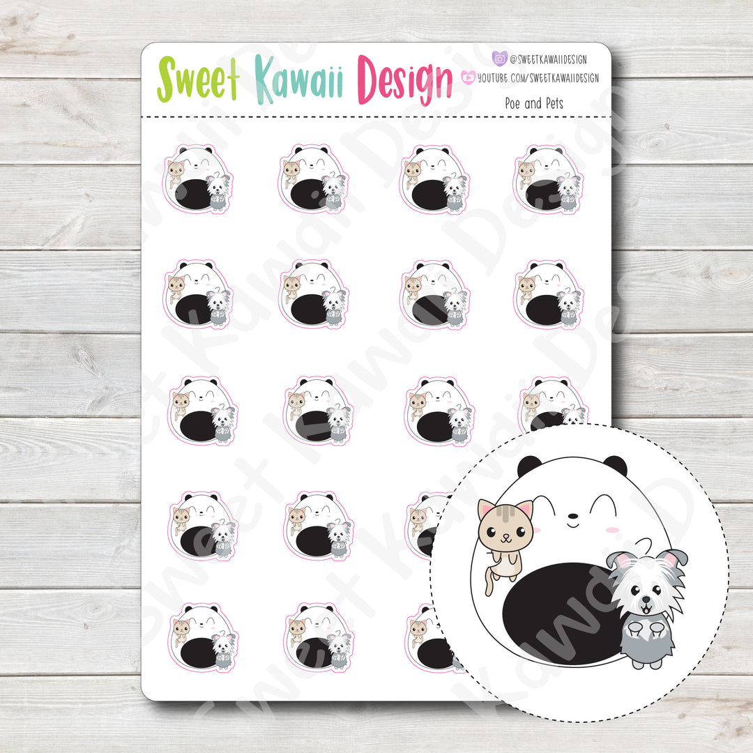 Kawaii Poe and Pets Stickers