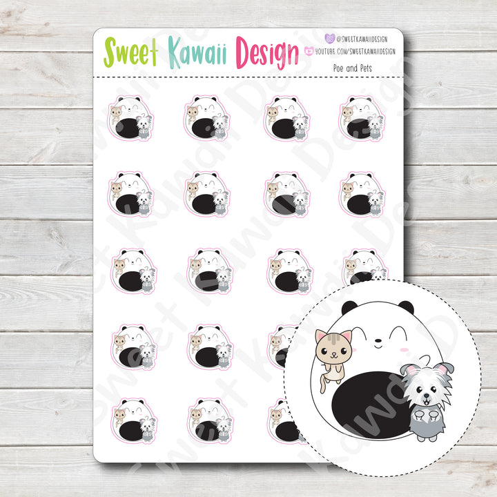 Kawaii Poe and Pets Stickers