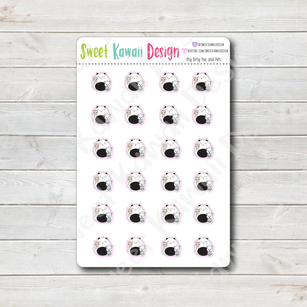 Kawaii Poe and Pets Stickers