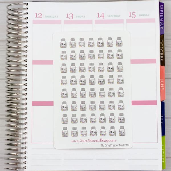 Kawaii Prescription Bottle Stickers