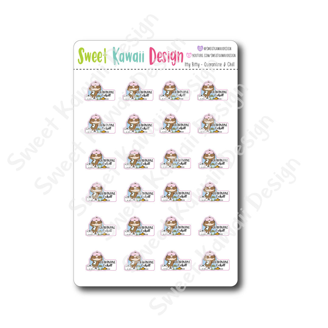 Kawaii Quarantine & Chill Stickers