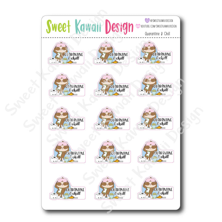 Kawaii Quarantine & Chill Stickers