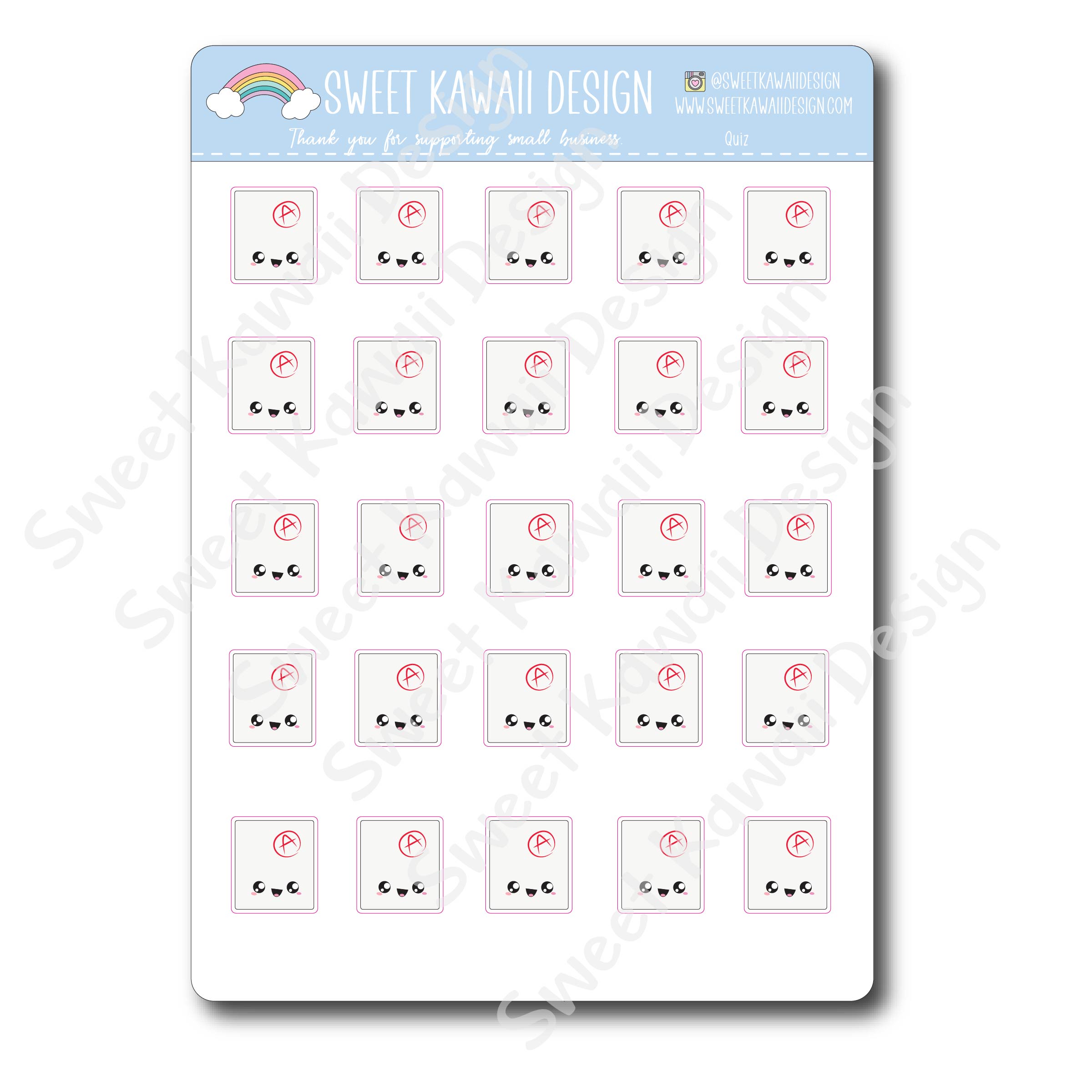 Kawaii Quiz Stickers