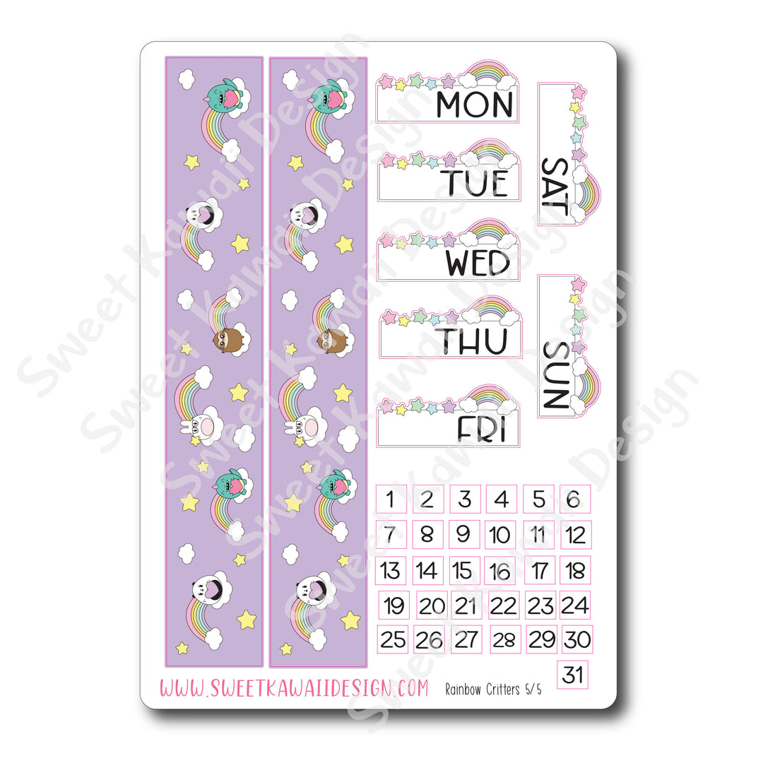 Weekly Kit  - Rainbow Critters HORIZONTAL